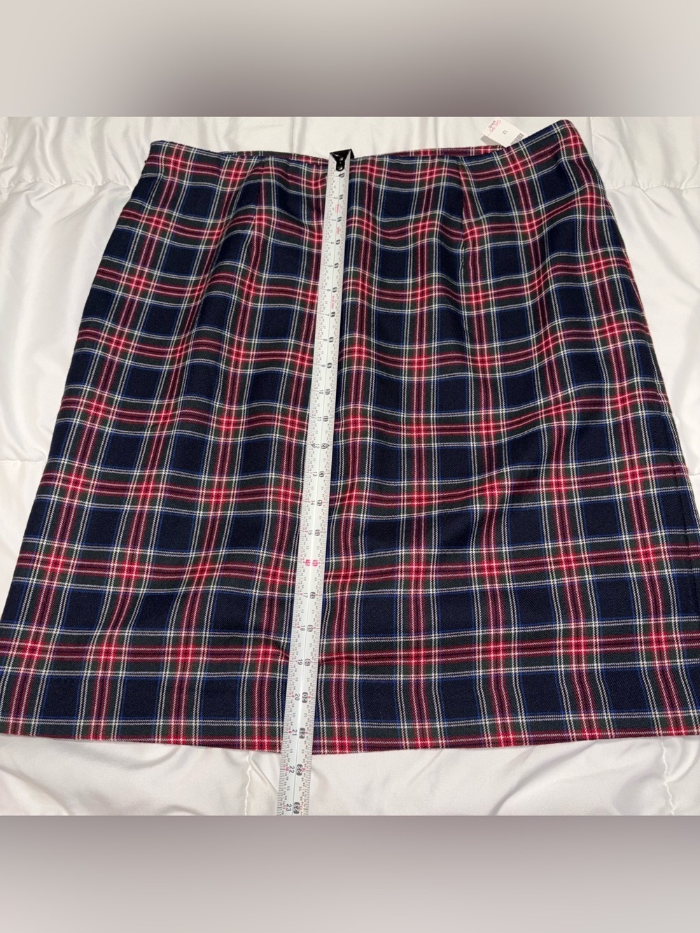 NWT! Talbots | Talbots Tartan Navy Plaid Skirt Size 12 New - Picture 8 of 8